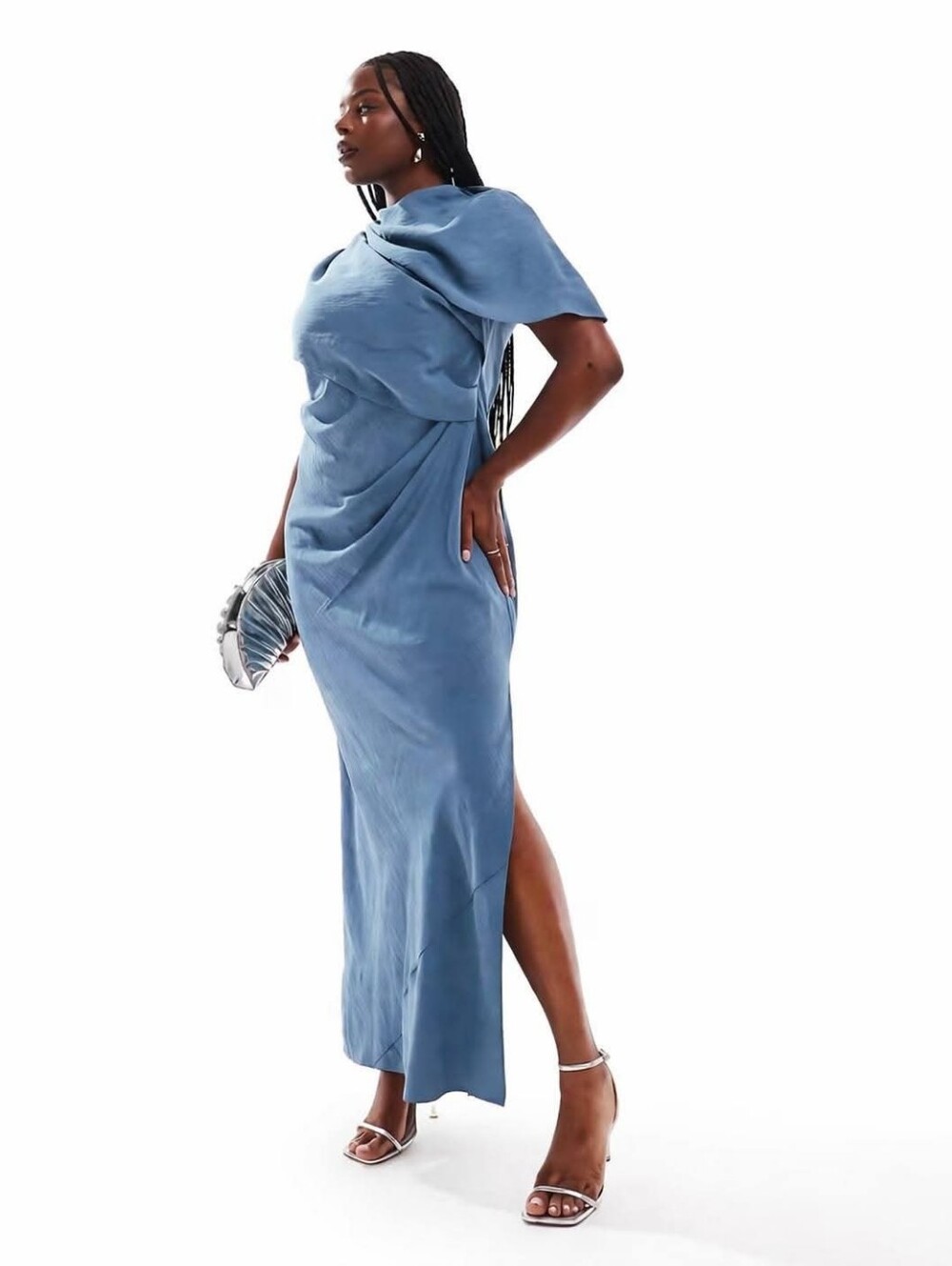ASOS Draped Blue Maxi Dress